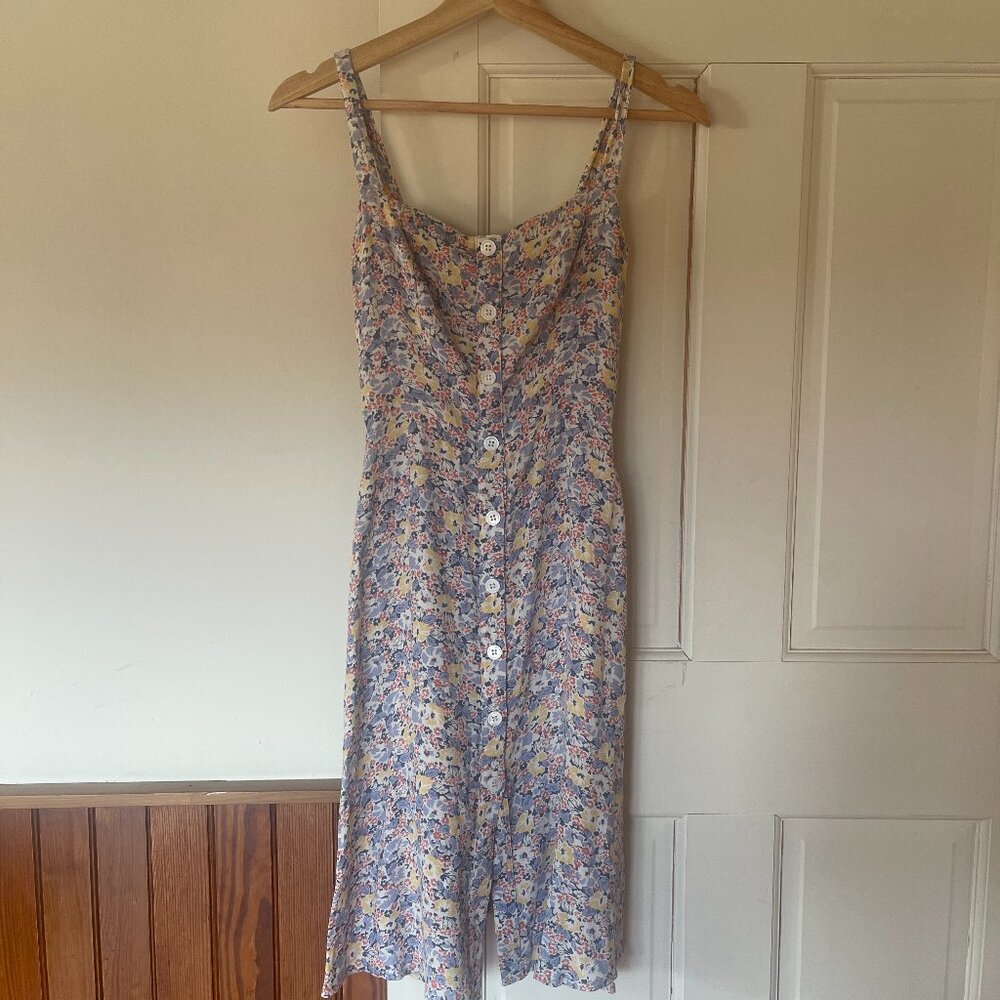 Reformation Persimmon Floral Sleeveless Dress, XS